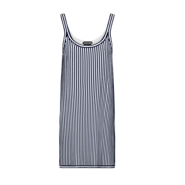 Tom Ford Sequins Embroidery Silk Tank Top Cocktail Dress