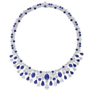 Graff diamond and sapphire Fringe necklace