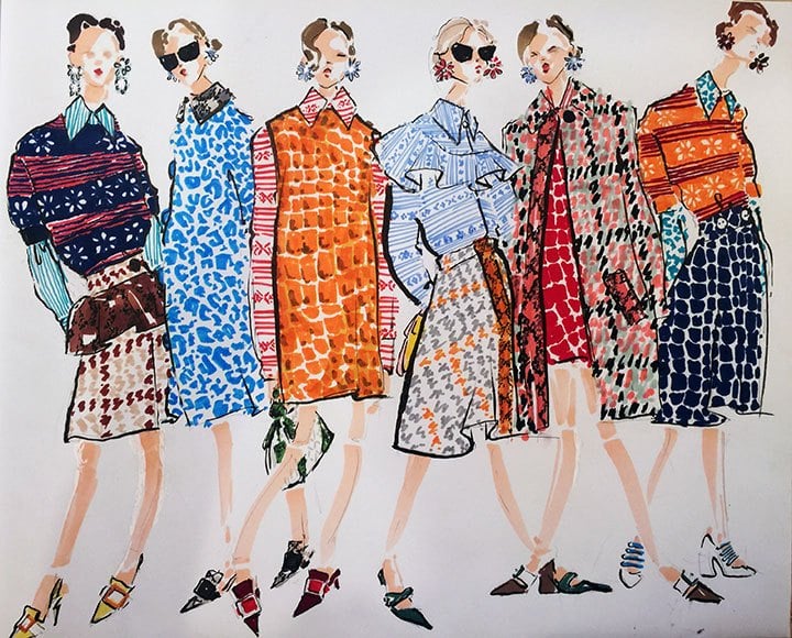 Walton's interpretation of a collection of looks from Miu Miu.