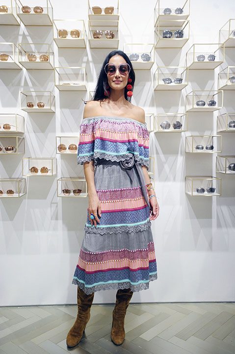 Fashion influencer Jenny Lopez at the Linda Farrow Bal Harbour launch event.