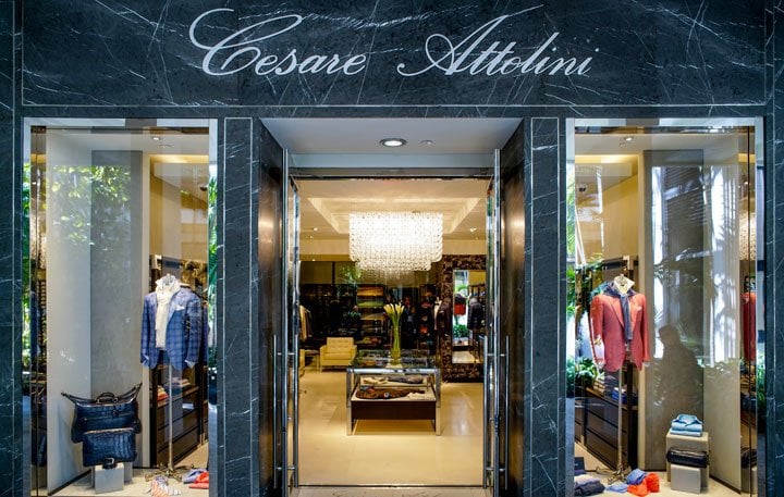 Outside the newly opened Cesare Attolini Bal Harbour boutique.