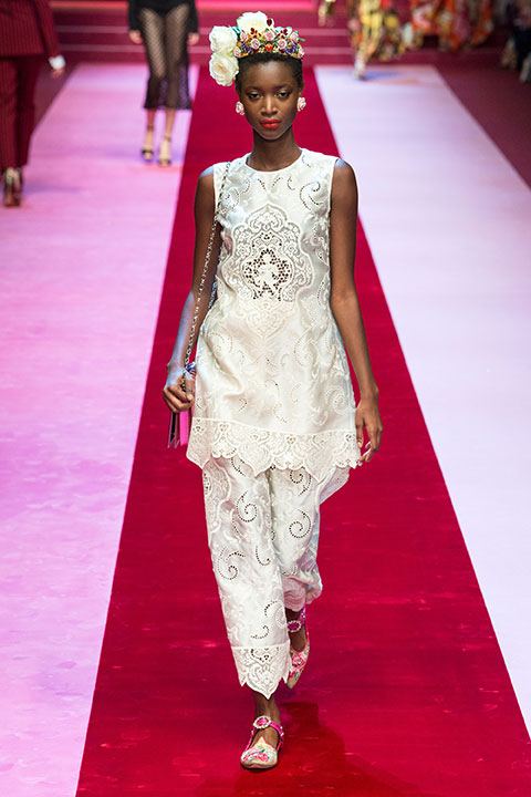 A look from the Dolce &amp; Gabbana Spring collection.