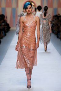 A runway look from the Fendi Spring 2018 collection
