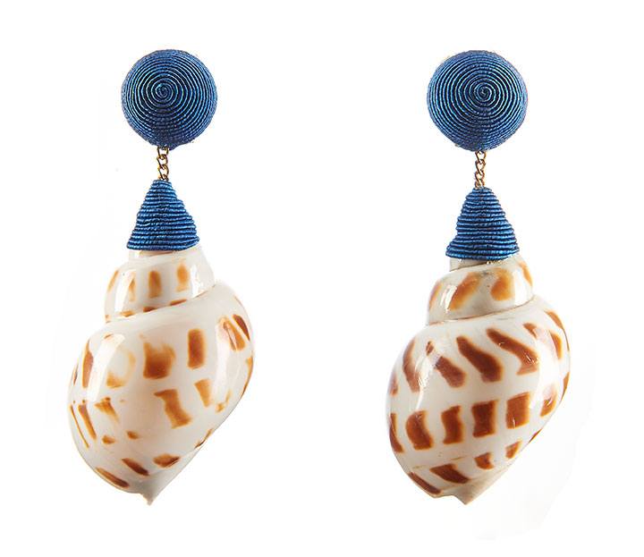 Rebecca de Ravenel Ophelia Blue Shell earrings.