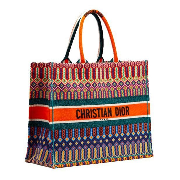 It’s a play on pattern and words with the bold, big and beautiful Christian Dior Book Tote bag.