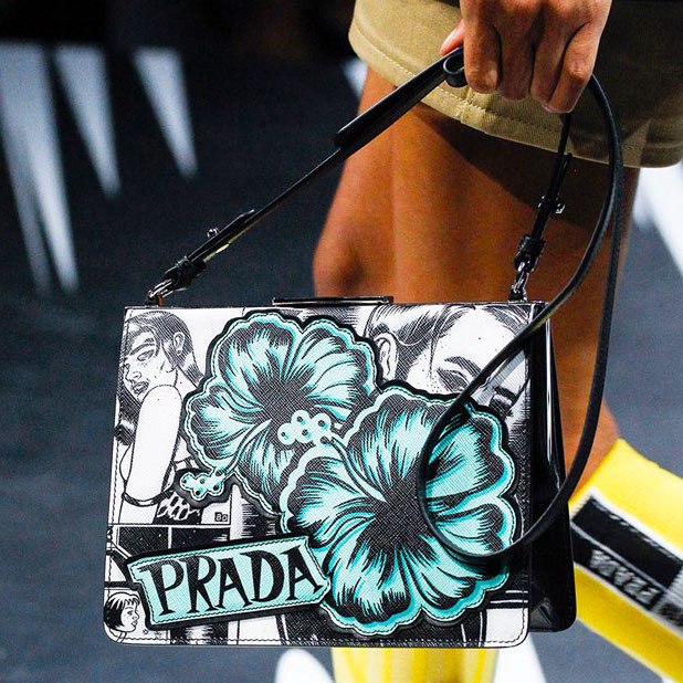 The Light Frame Saffiano bag from Prada's Spring 2018 runway collection.