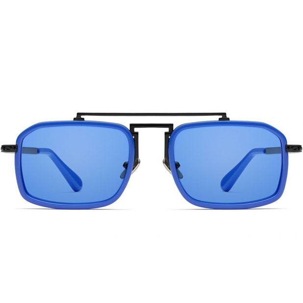 Rosie x MF Resort 2018 Aviators in black matte and electric blue.