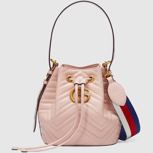 GG Marmont Quilted Leather bucket bag.