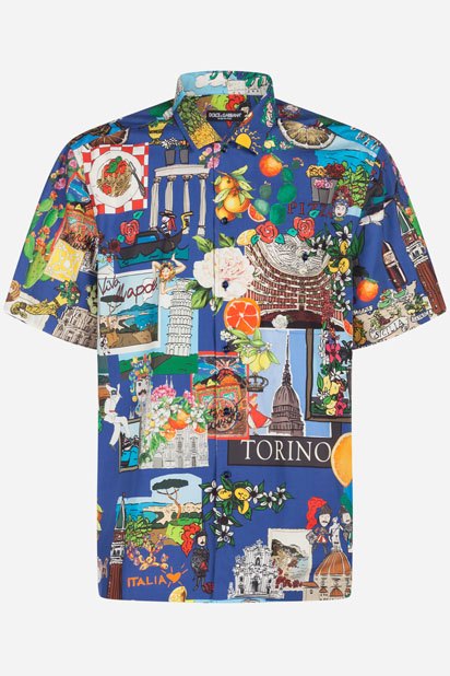Dolce & Gabbana - Hawaii Fit Shirt in printed cotton.