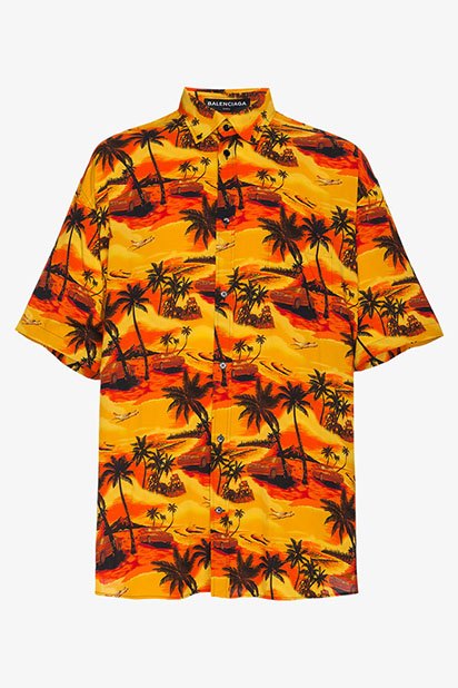 Balenciaga - Norm Fit Hawaiian shirt available at The Webster Bal Harbour.