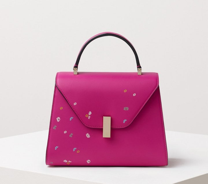 Iside Gioiello Blowing Flowers medium bag in fuchsia.