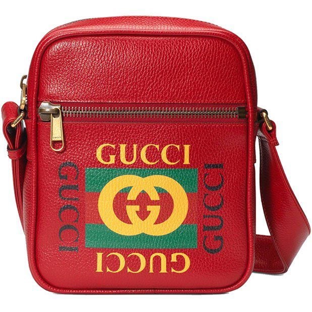 Gucci print messenger bag.