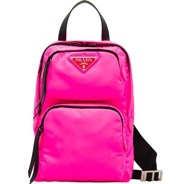 Nylon one-shoulder backpack.