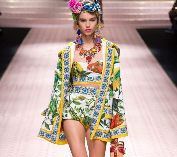 A look from Dolce & Gabbana's Spring 2019 runway show