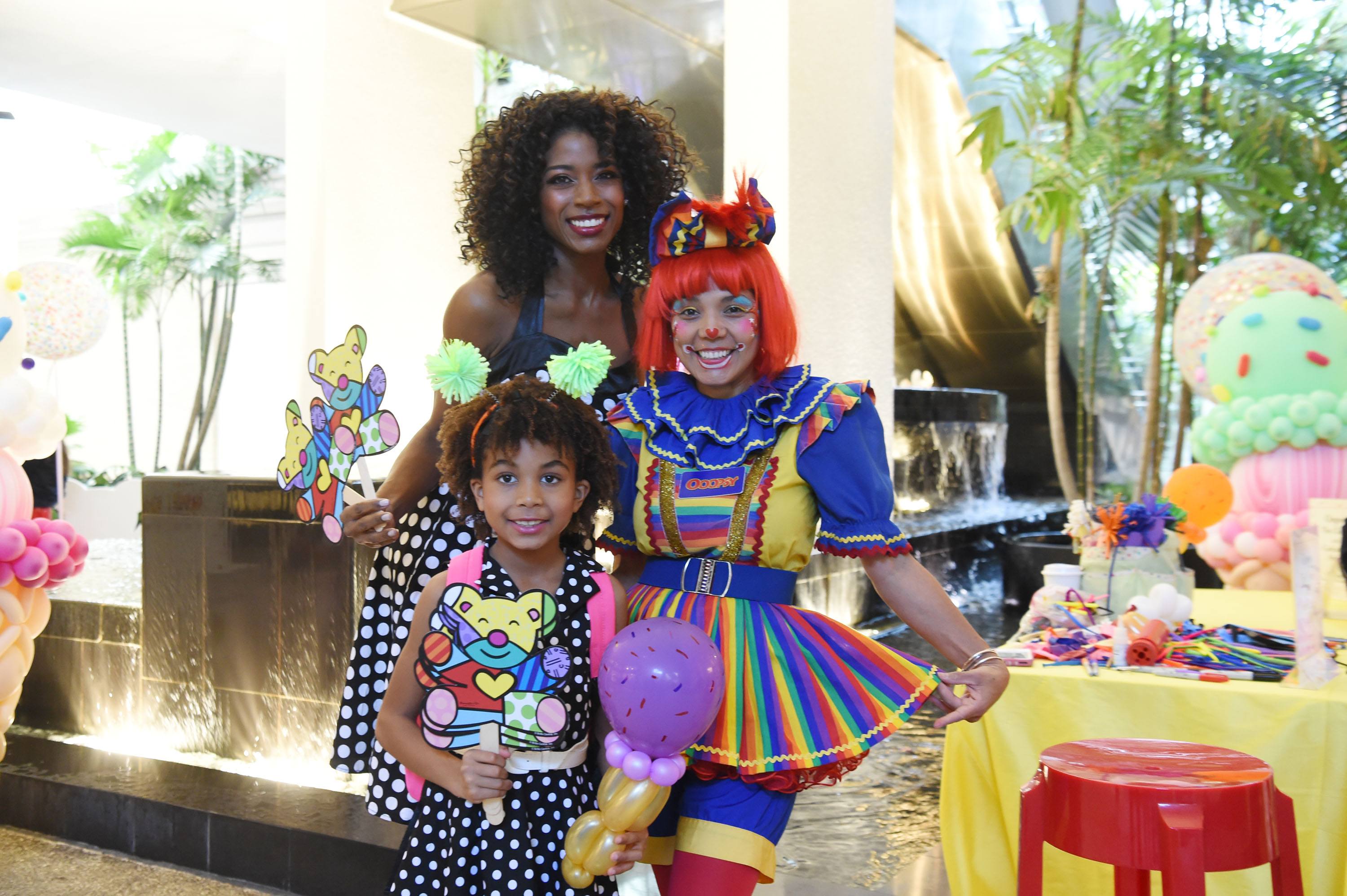 Family and friends enjoyed meeting Oopsy The Clown at the Fun Station