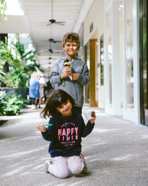 Children enjoying sweet treats at the 2018 ICE CREAM WE LOVE festival at Bal Harbour Shops