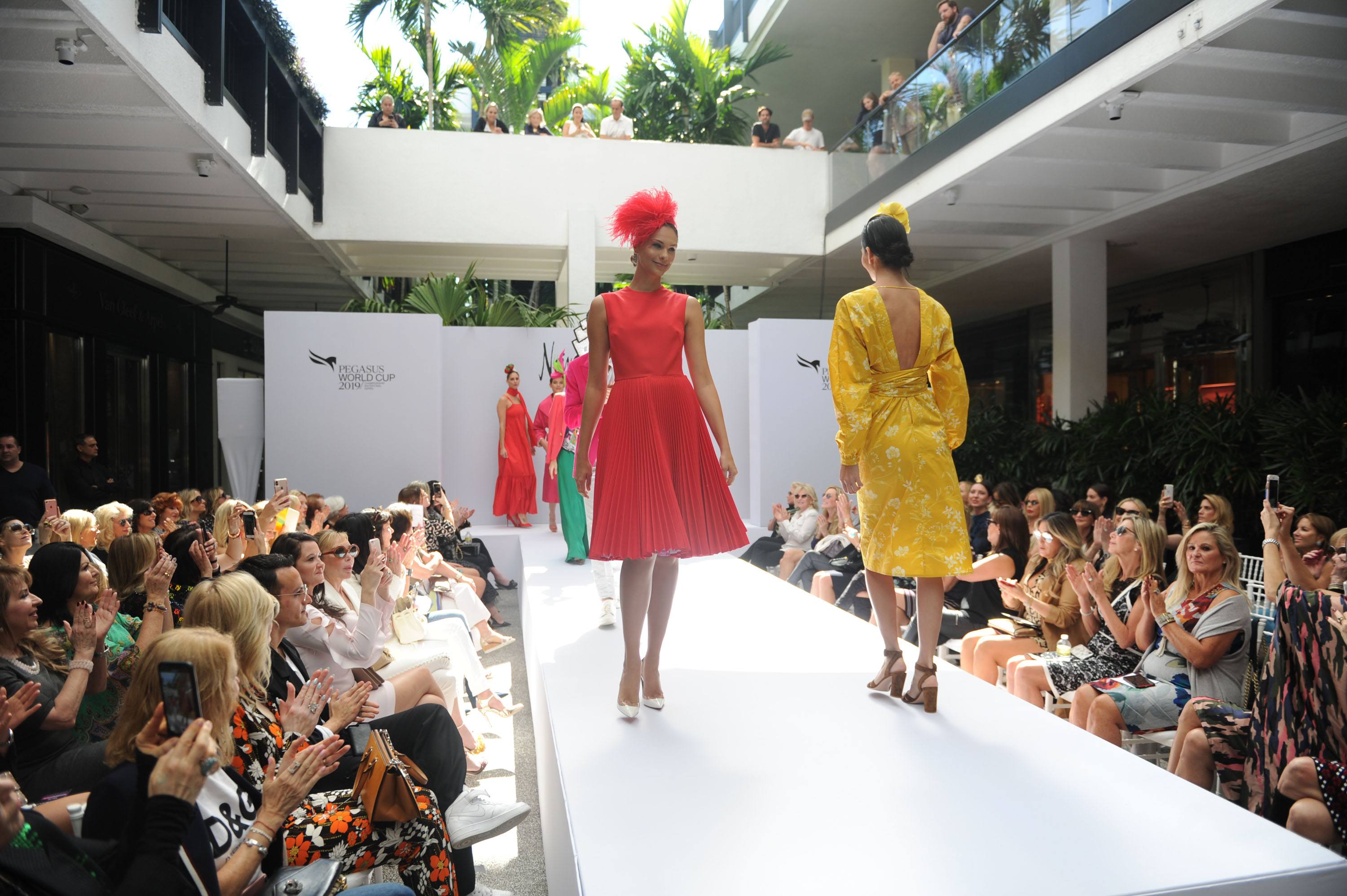 Models walking runway in Neiman Marcus Resort/Spring 2019 collection