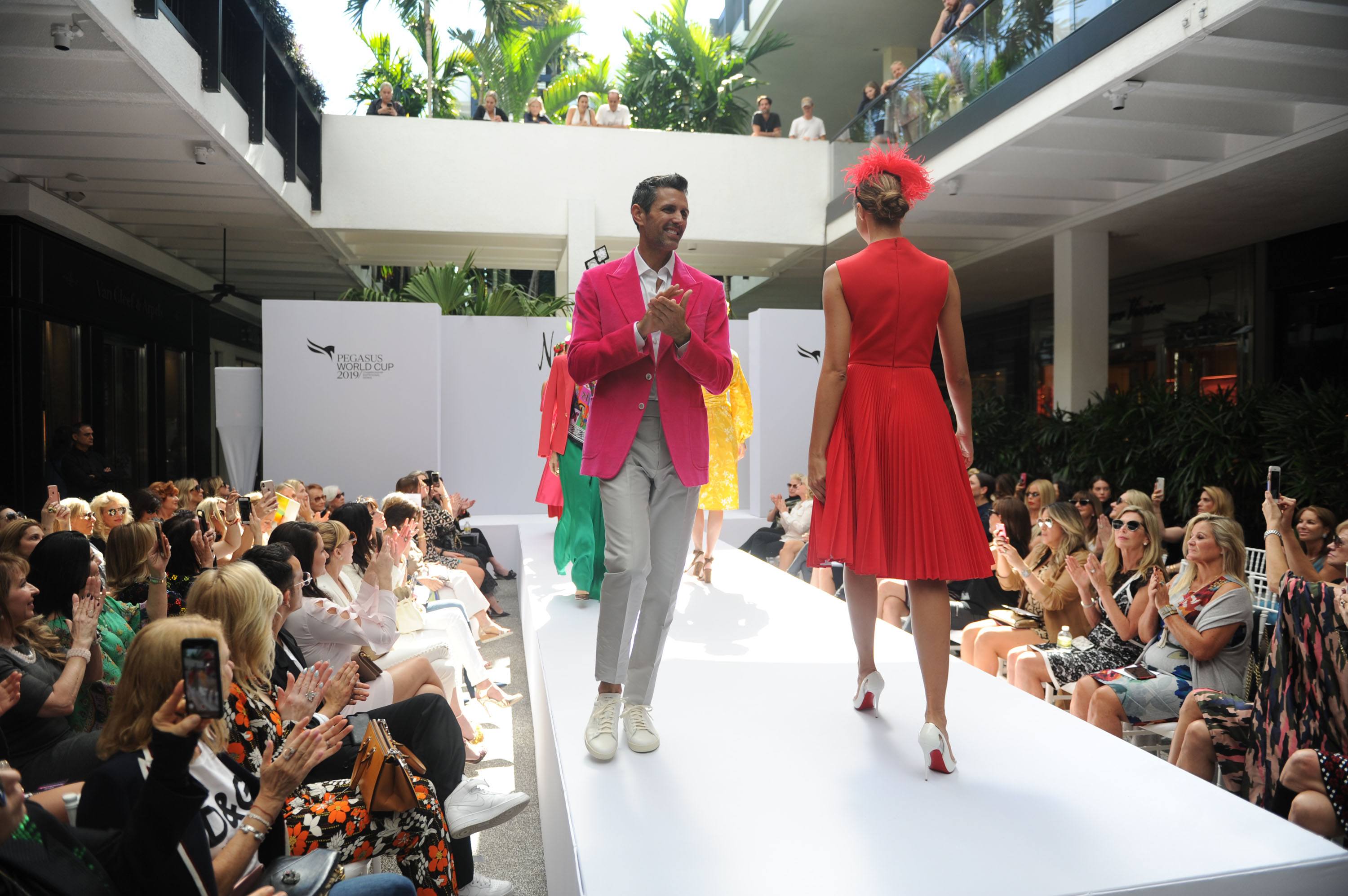 Models walking runway in Neiman Marcus Resort/Spring 2019 collection