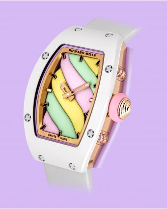 Richard Mille Bonbon Collection featuring the multi-colored RM 07-03 Automatic Marshmallow limited edition timepiece