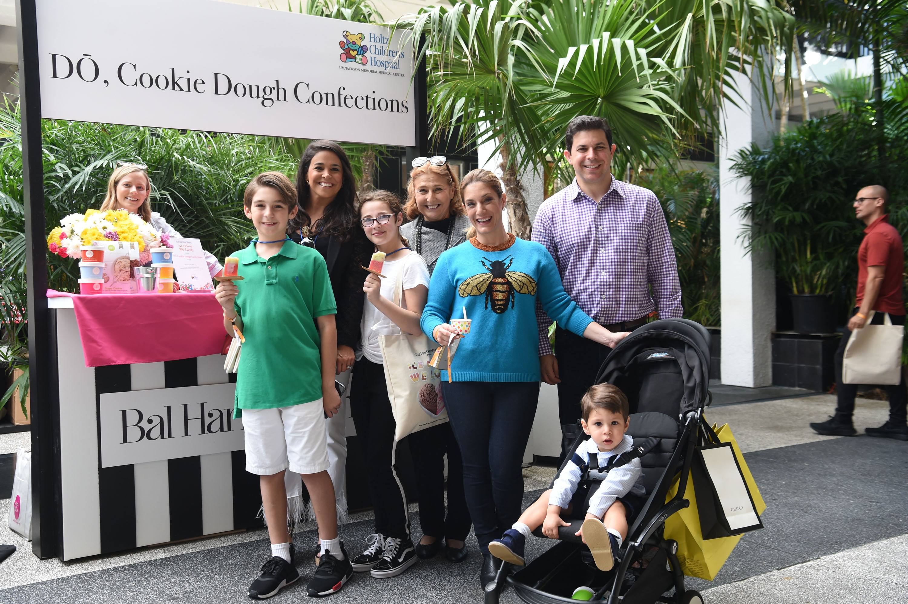 Family and friends stopped by one of the ice cream booths