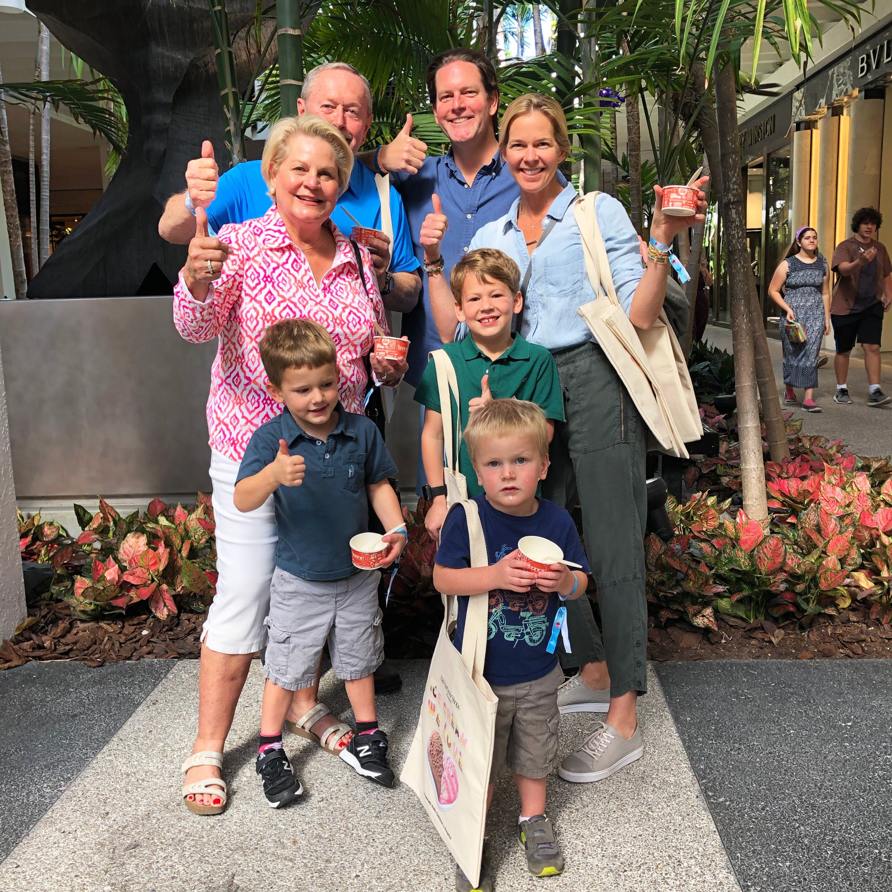 Whitman Lazenby family enjoying ice cream at Ice Cream We Love 2019