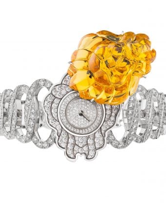 Chanel High Jewelry watch from the L’Esprit du Lion collection in 18k white and yellow gold