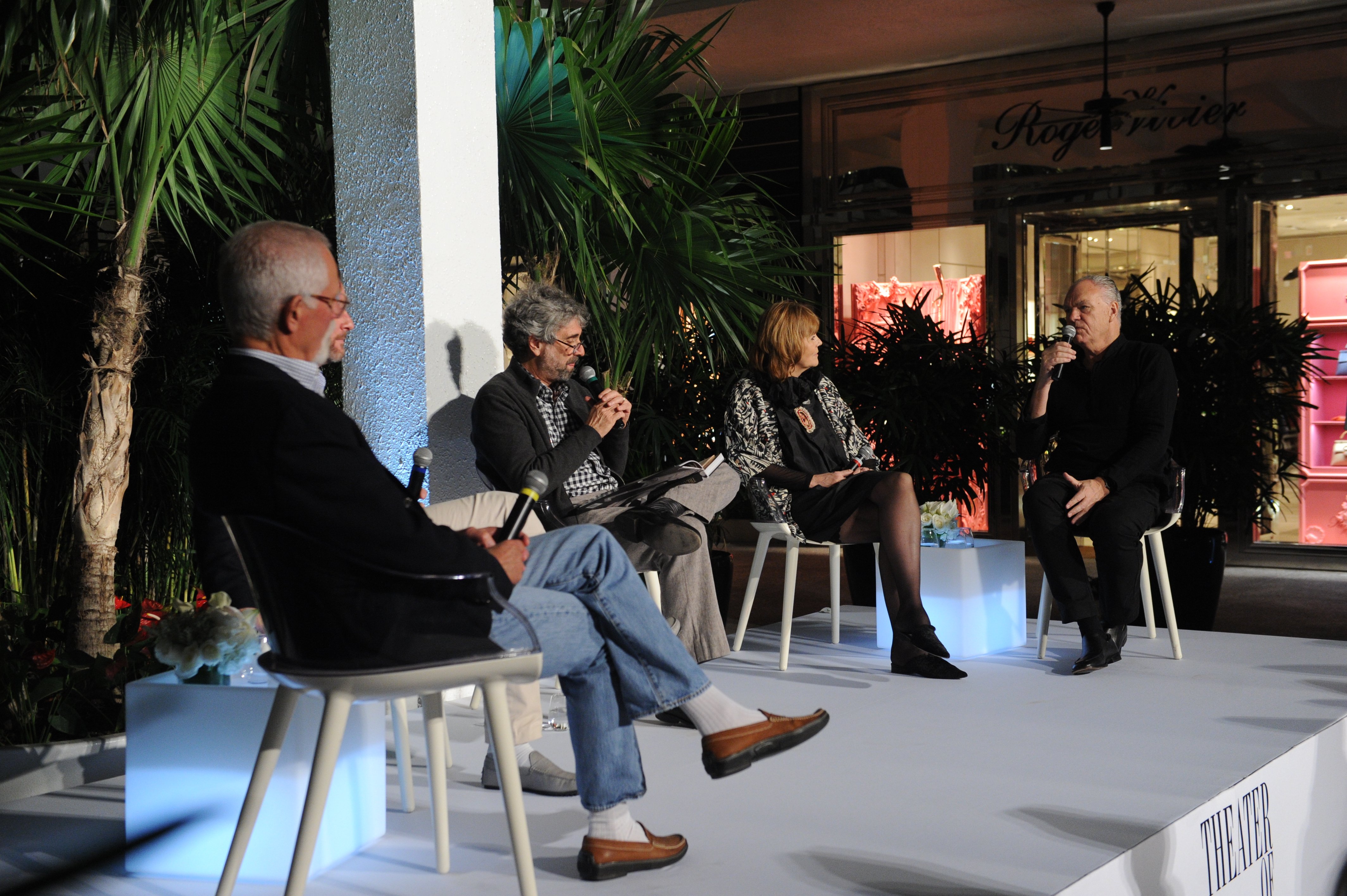 Author Alastair Gordon speaking at the Theater of Shopping book launch