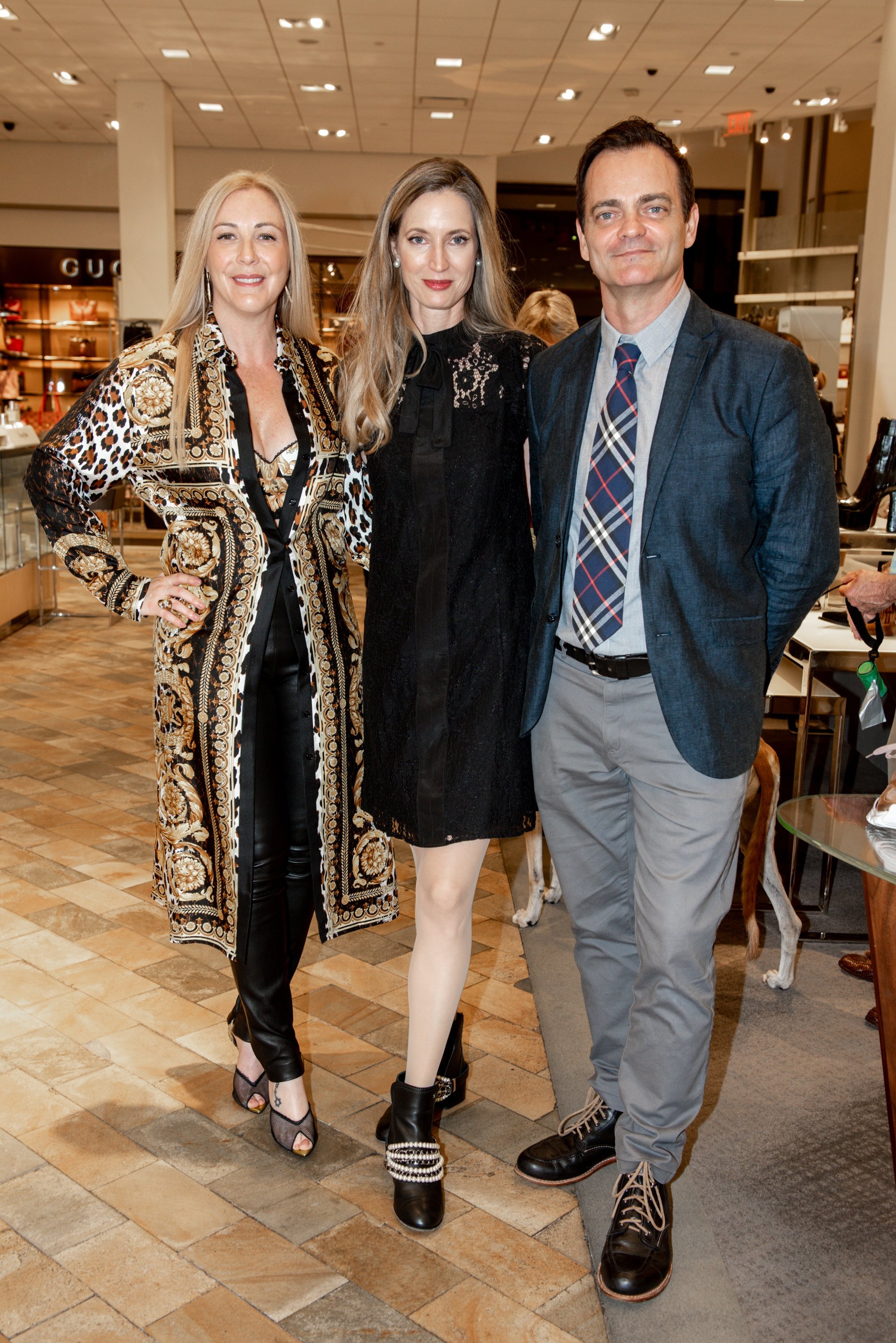 Angela Birdman with Neiman Marcus PR Manager and husband Hadley Henriette and Yannick Henriette