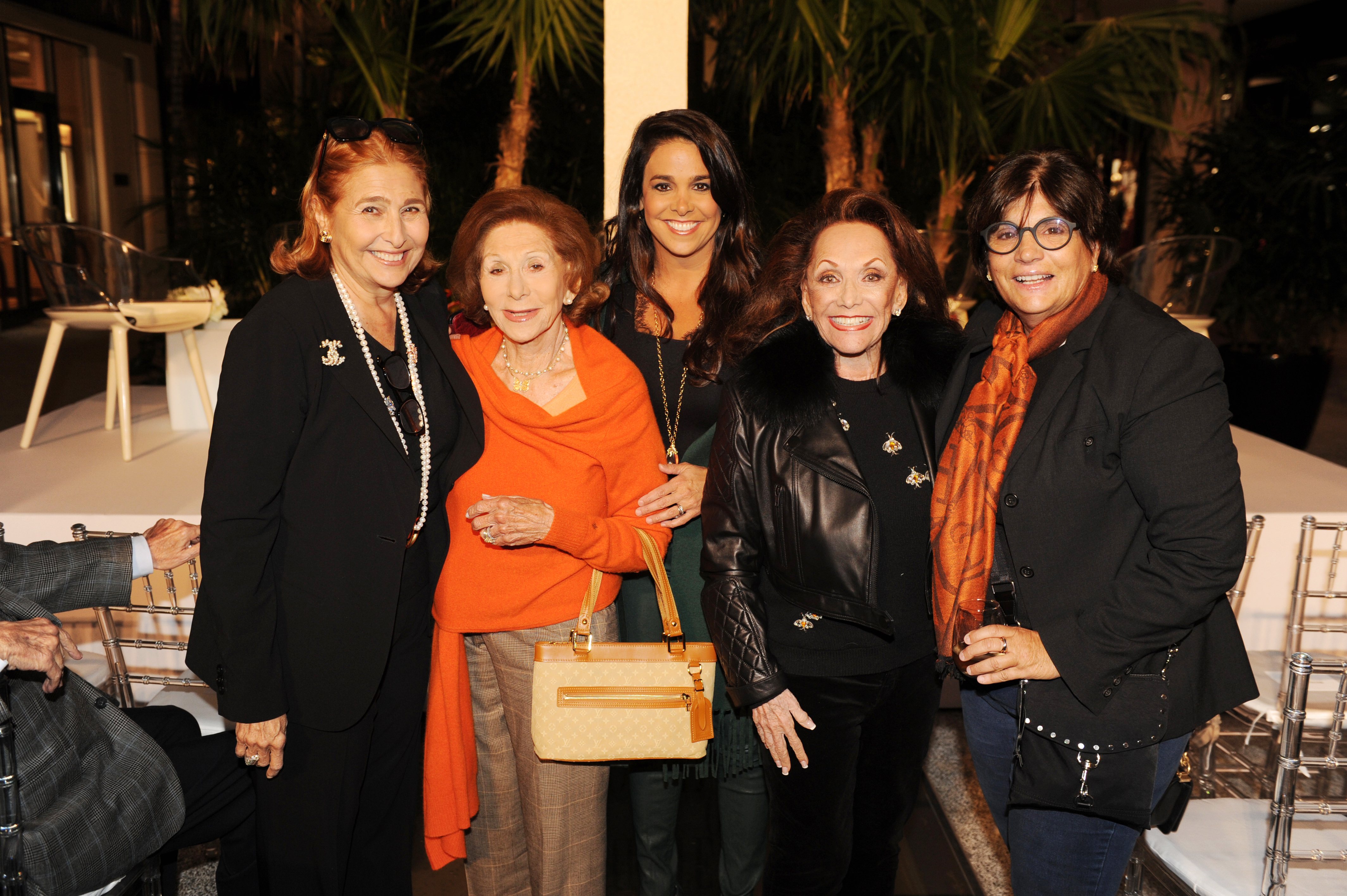 Suzie Sayfie, Schatzi Kassal, Stephanie Sayfie Aagaard, Lola Jacobson, & Gillian Hotz at Theater of Shopping book launch