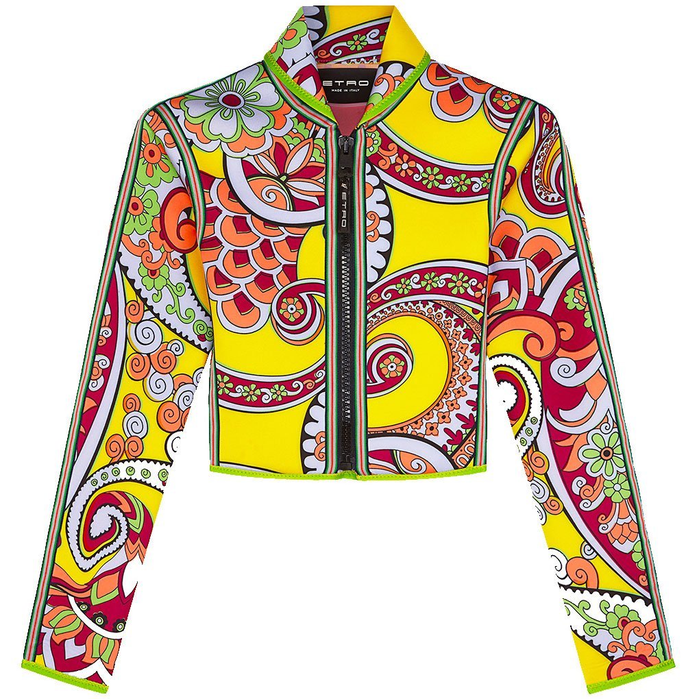 Paisely-Print Bolero Jacket