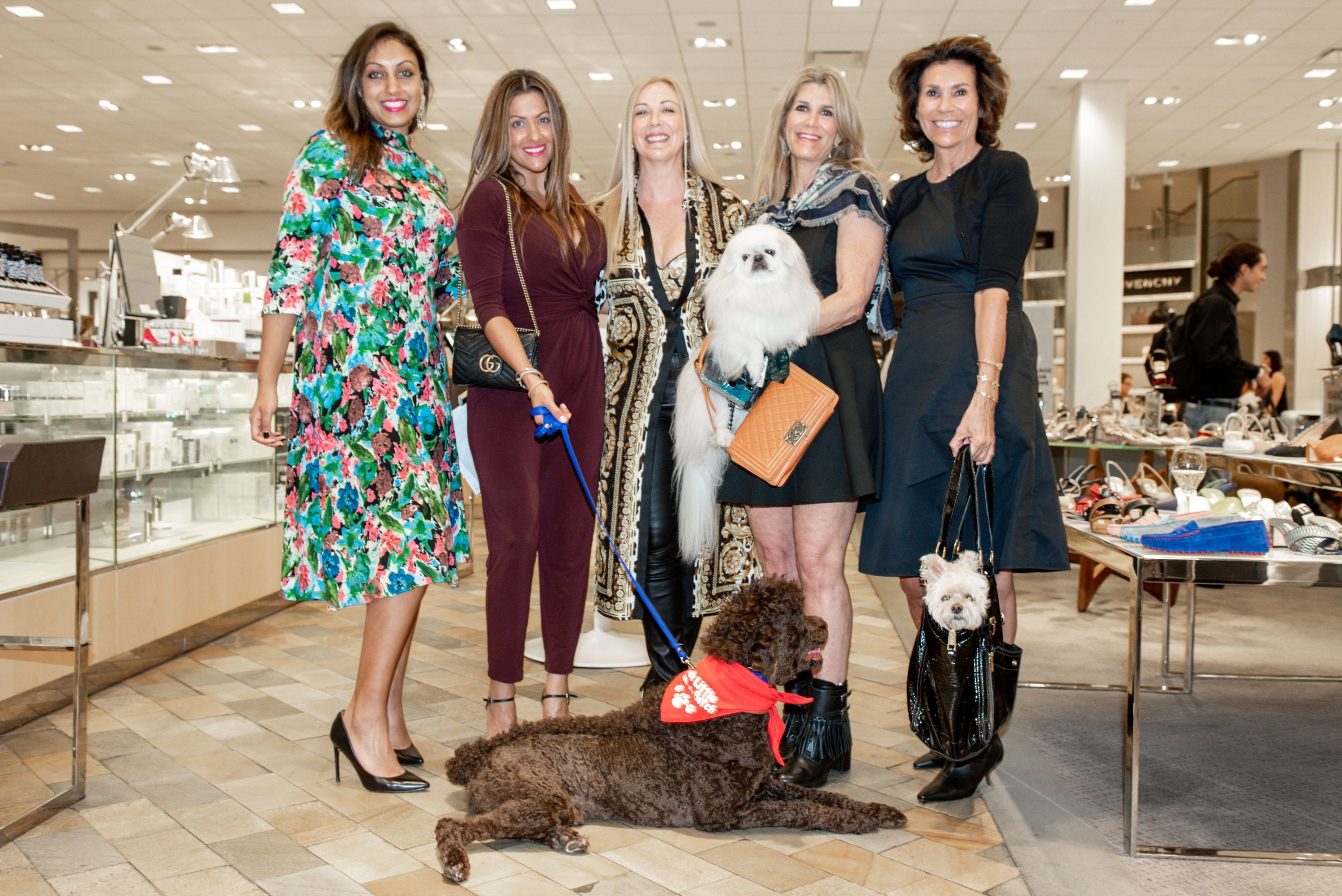 Rekha Kanhai, Maria Scarola, Angela Birdman, Lori Sobel, Andrea Travaglia at Neiman Marcus Bal Harbour for Walk in Style for the Animals