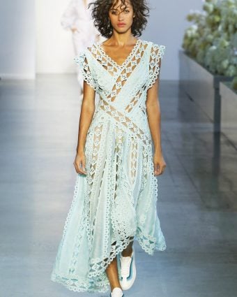 Mint green Zimmermann embroidered dress