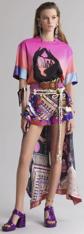 Multicolor Chloé shorts with pareo