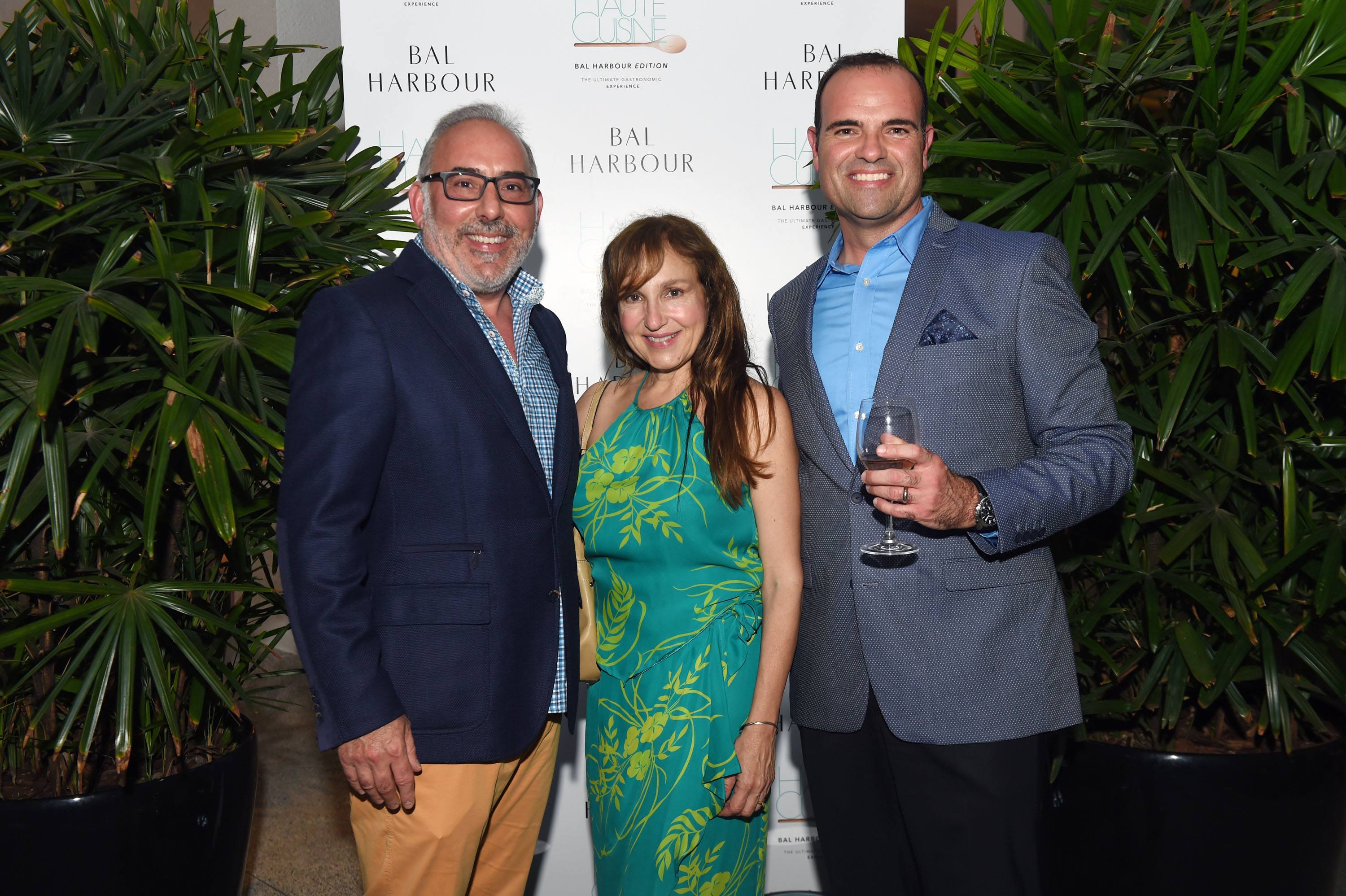 Alicio Pina, Nirma Pina, & Ramiro Inguanzo at Haute Cuisine event at Bal Harbour Shops