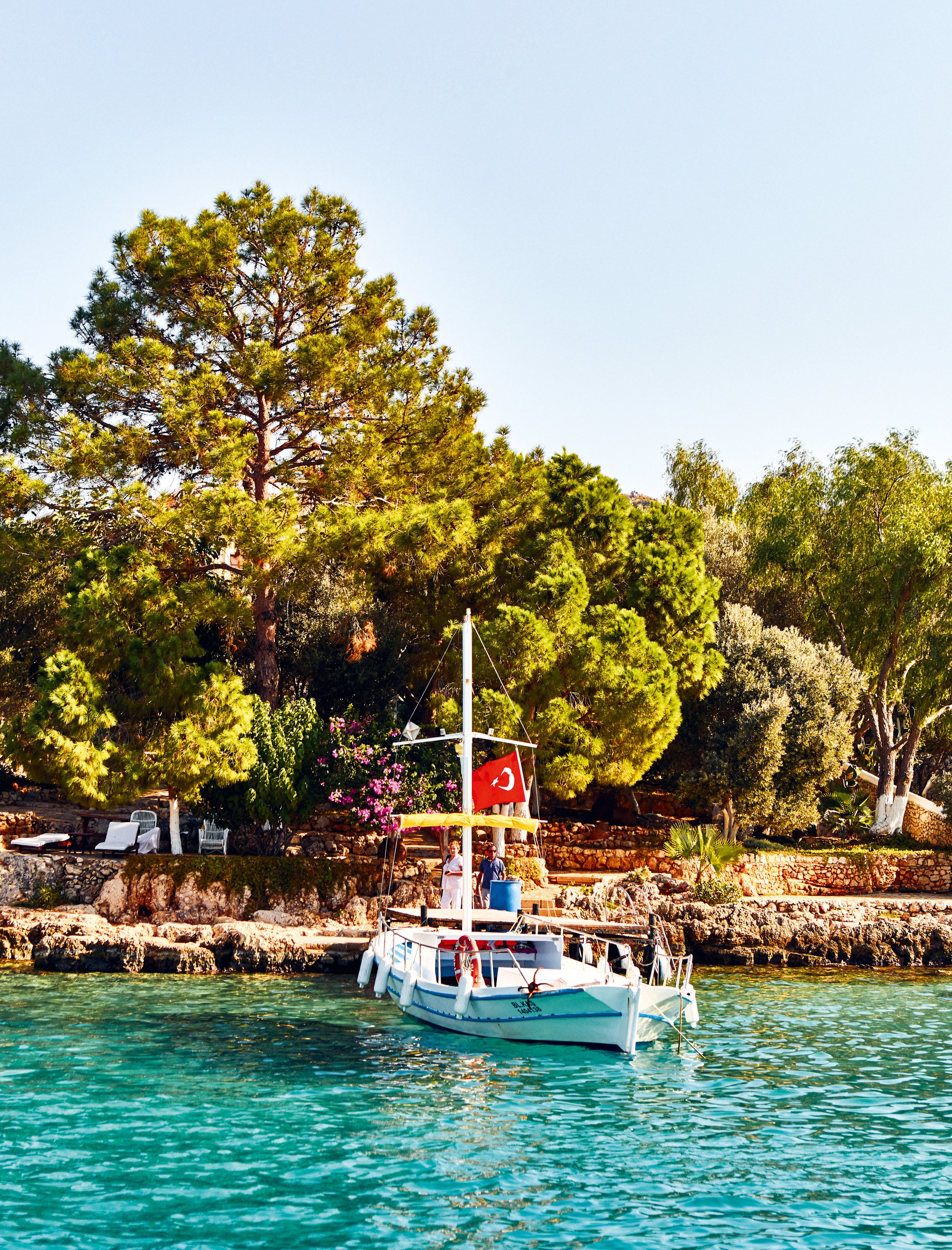 A blissful anchorage in the turquoise water of Kas. Photo by Olivier Pilcher.