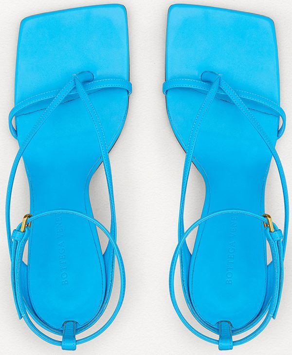 Sandals in Sky Blue Nappa Dream by Bottega Veneta