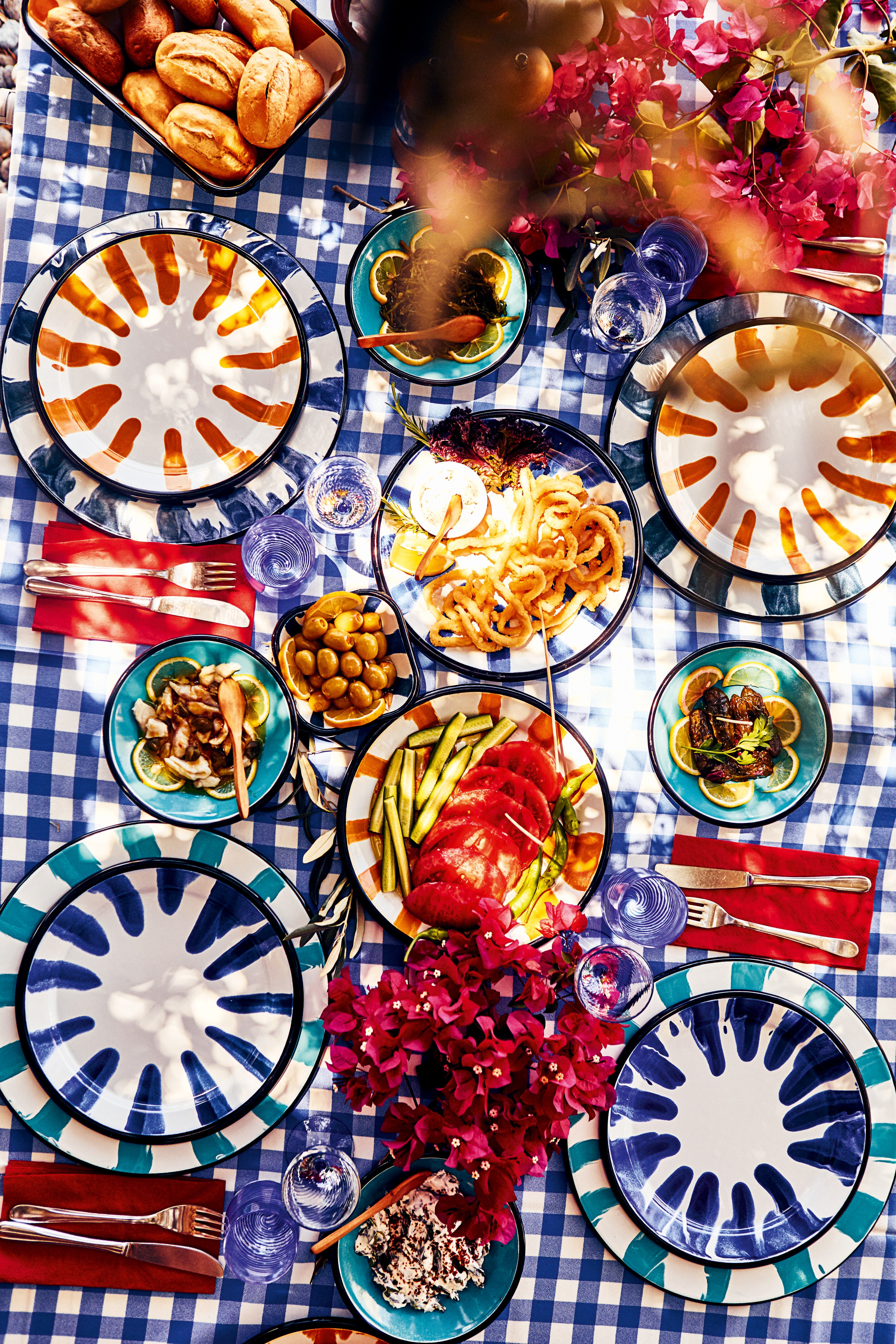 A vibrant spread of fresh olives, tomatoes, and mezes for the voyagers at the Bozburun Yacht Club