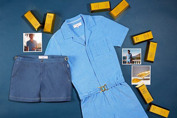 Orlebar Brown 007 James Bond Capsule Collection inspired by the Goldfinger film