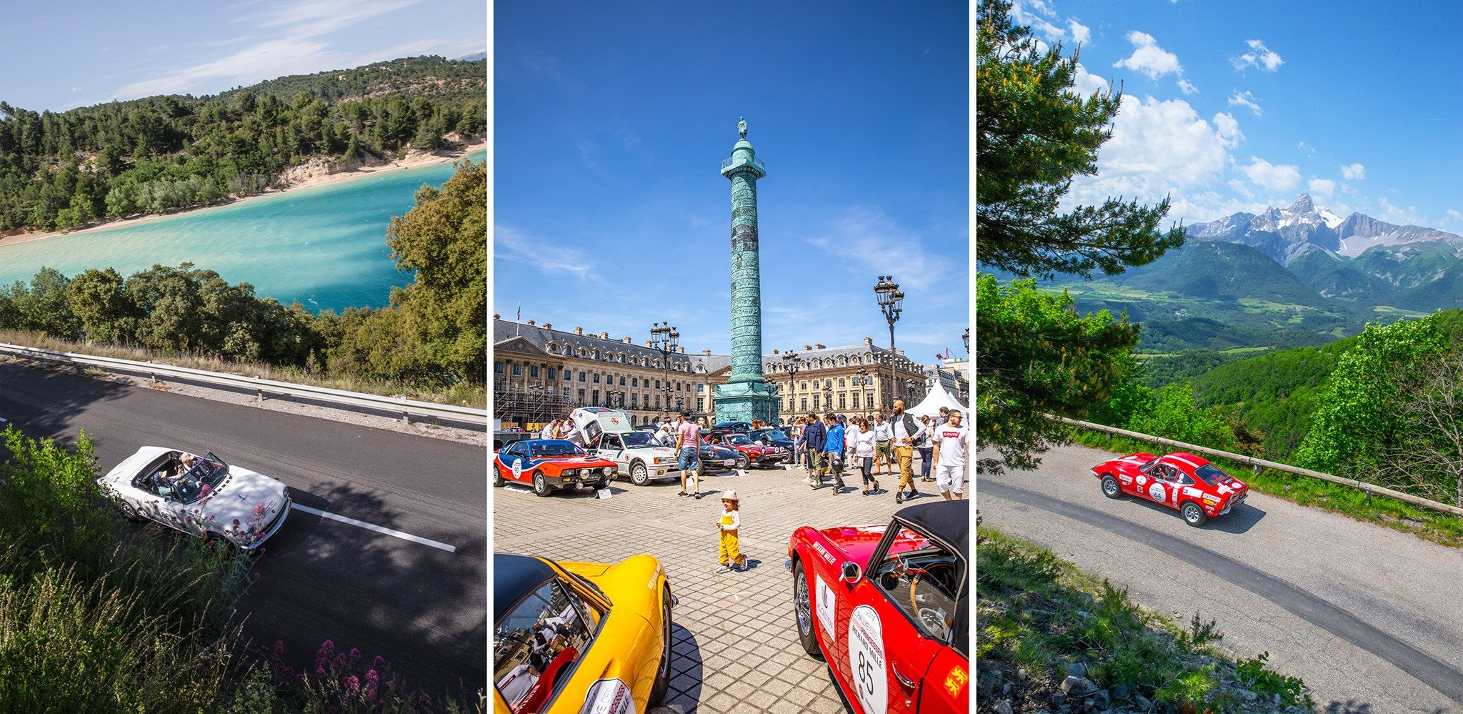 The route took the competitors on a five-day adventure through 1,700 kilometers of French countryside from Place Vendome in Paris to Saint Tropez via overnight halts in Saint Aignan, Vichy, Aix-les-Bains and Saint Tropez.