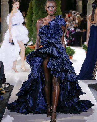 Oscar de la Renta Layered silk-taffeta gown from the Fall 2019 Runway Collection