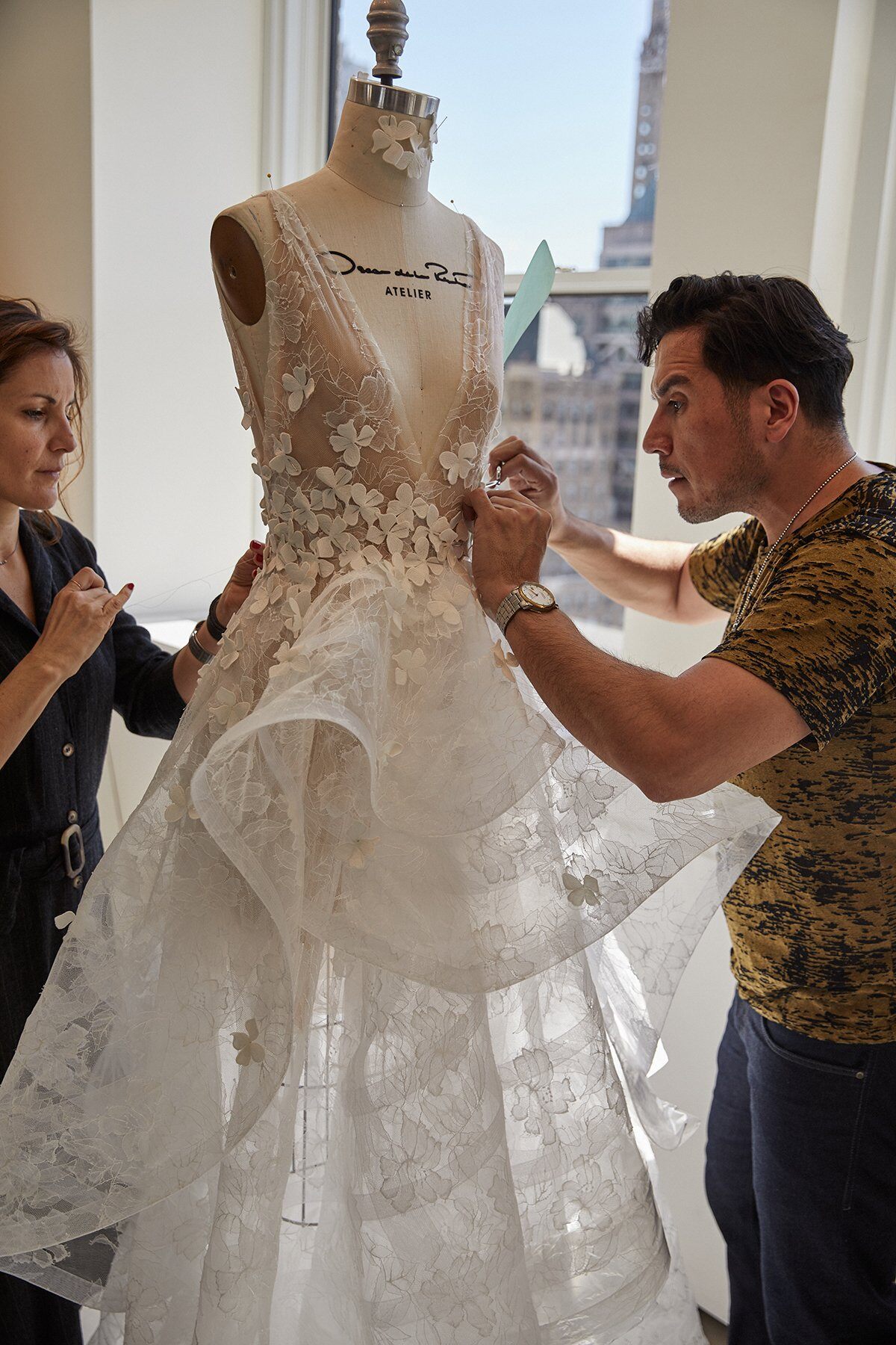 Behind the scenes at the Oscar de la Renta Bridal Atelier
