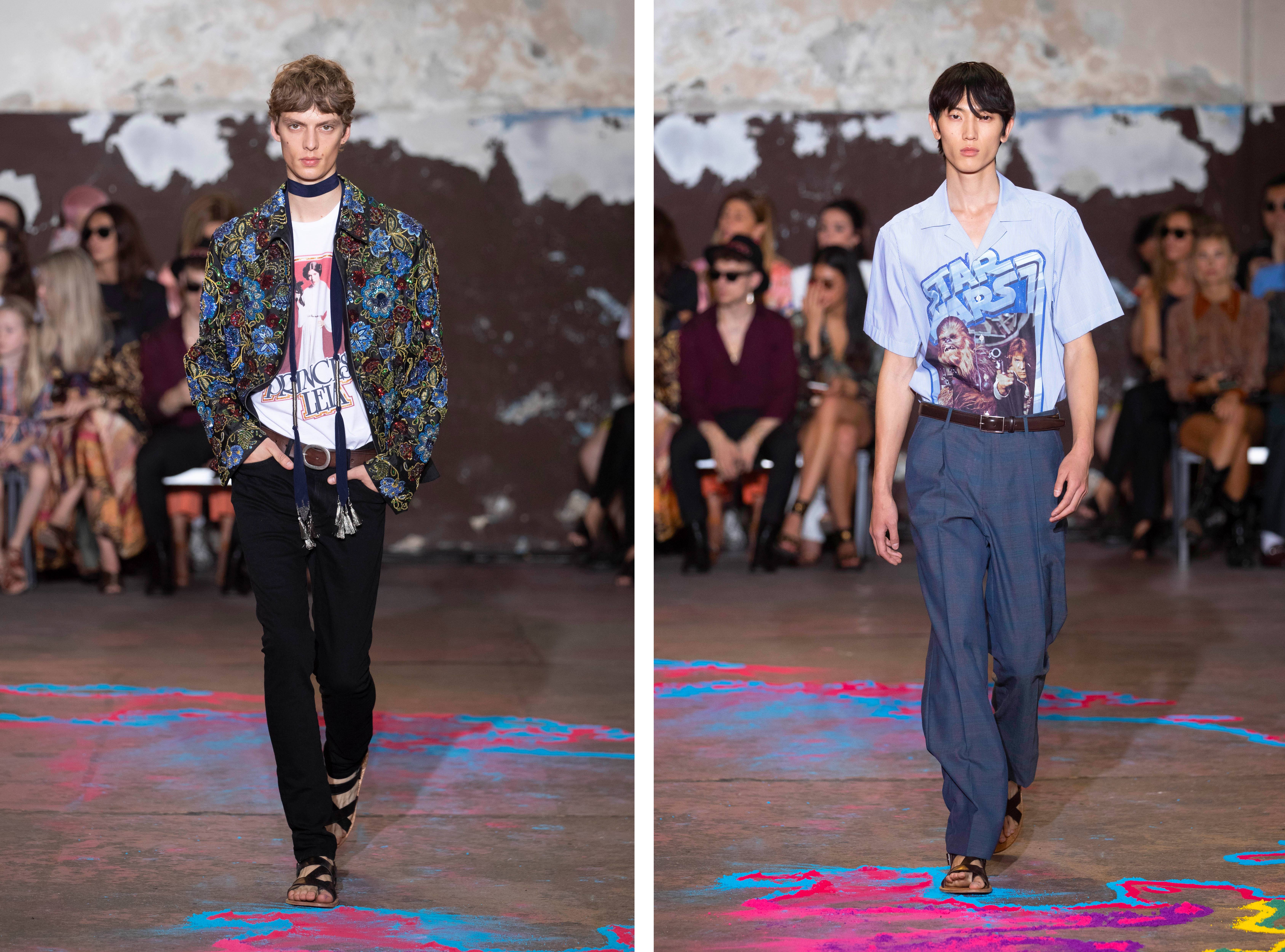 Runway looks from the ETRO X STAR WARS Capsule Collection.