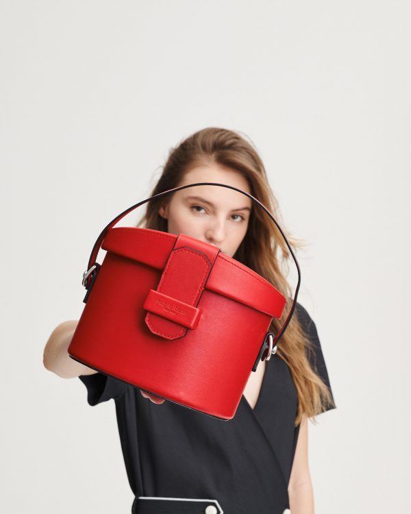 Rag & Bone Barrow Binocular Bag in red from the Fall 2019 Collection
