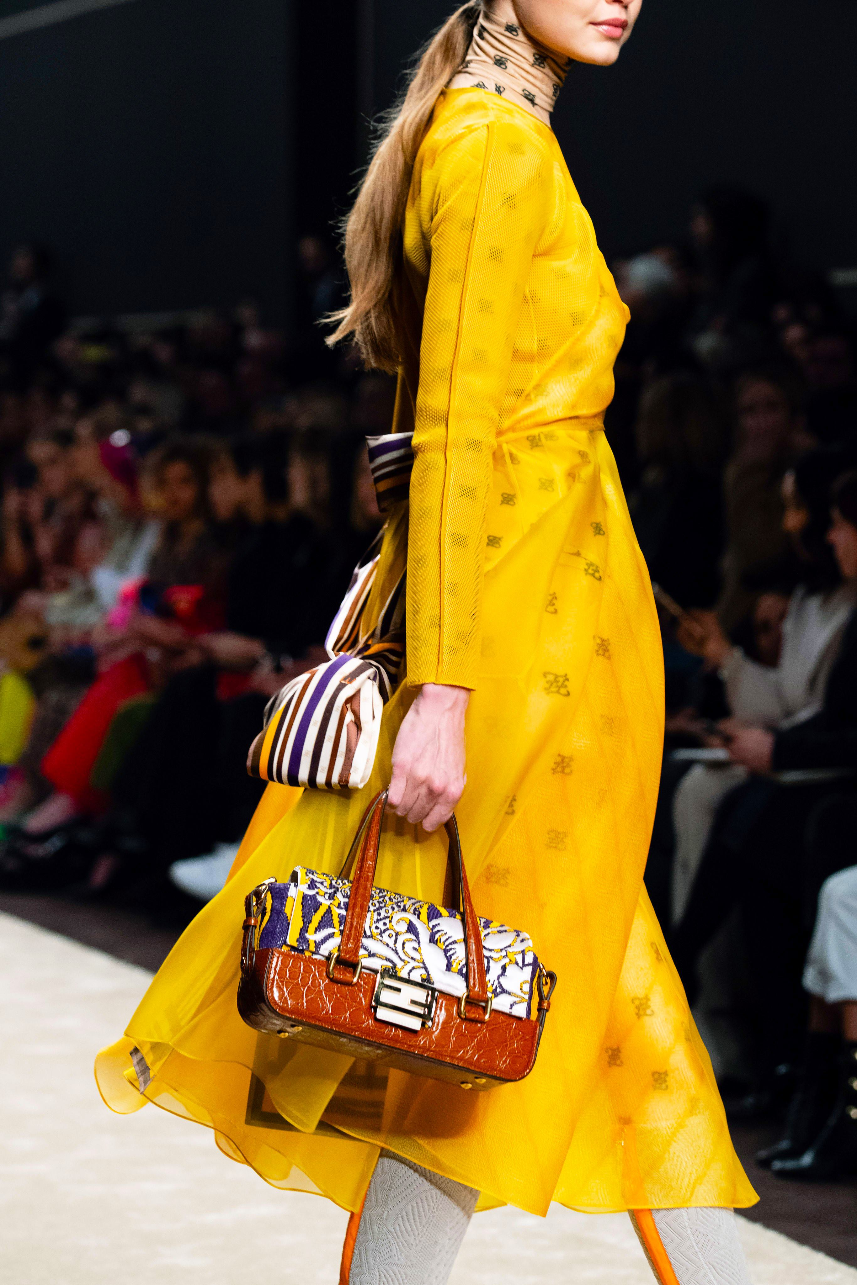 Printed Fendi Baguette Bag from the Fall 2019 Runway Bag Collection