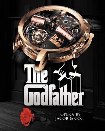 Jacob & Co. campaign image featuring Godfather collection watch
