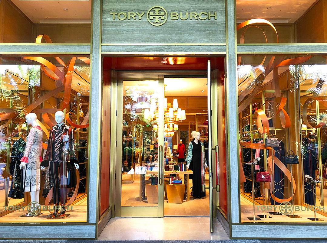 Outside the newly opened Tory Burch Bal Harbour on Level 2