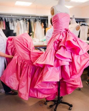 Oscar de la Renta Spring 2020 Runway gown at the brand's atelier.