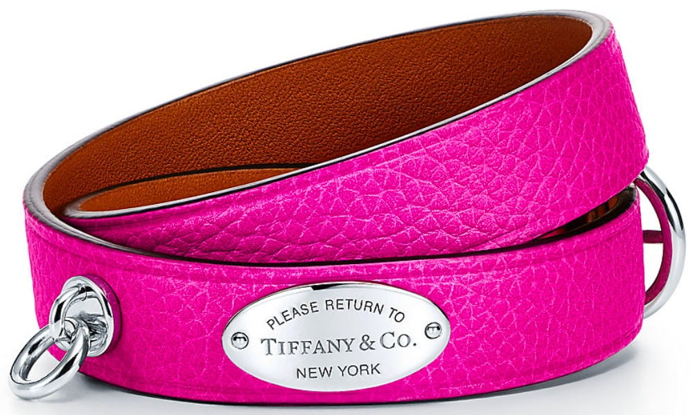 Tiffany & Co. Narrow Leather Wrap Bracelet from the Return to Tiffany Collection