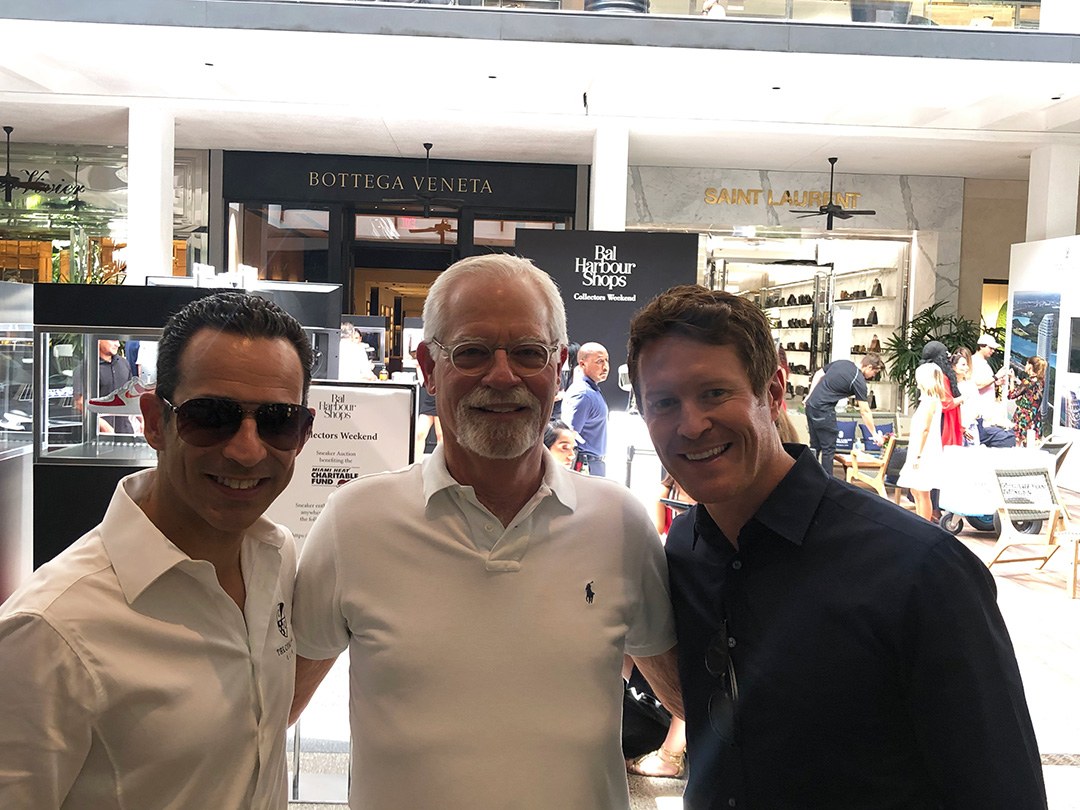 Helio Castroneves, Randy Whitman and Scott Dixon