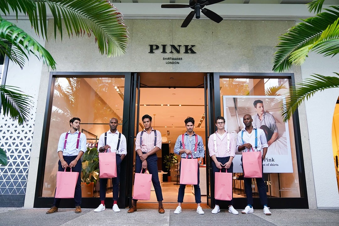 PINK Shirtmaker London models during Collectors Weekend 2019